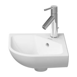 Duravit ME by Starck Eck-Handwaschbecken 380x435x155mm, Weiß SM, WonderGliss, Halb... DURAVIT-07224332001 4053424892535 (Abb. 1)