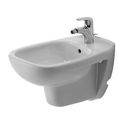 Duravit D-Code Wandbidet 545x355x350mm, Weiß Hochglanz, 1 HL, mit HLB/Überlauf... DURAVIT-2257150000 4021534863042 (Abb. 1)