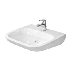 Duravit D-Code Waschtisch 555x600x155mm wandhäng., Weiß Hochglanz, Rechteckig, 1 Wa... DURAVIT-2313600000 4021534686528 (Abb. 1)