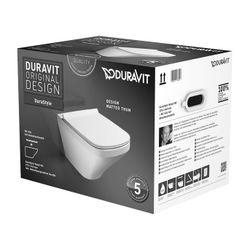 Duravit DuraStyle WC-Set wandh. Wand-WC, WC-Sitz, Weiß Hochglanz, Spülrand geschlos... DURAVIT-45520900A1 4053424087597 (Abb. 1)