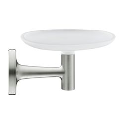 Duravit Starck T Seifenschale 119x140x66mm, Edelstahl gebürstet/Weiß, Messing, Sati... DURAVIT-0099337000 4067116084917 (Abb. 1)