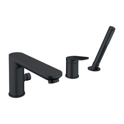 Duravit Wave 3-Loch Wannenarmatur Keramikmischsystem, Mattschwarz, 27l/min Durchf... DURAVIT-WA5260000046 4067116106046 (Abb. 1)