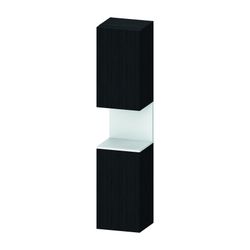 Duravit Qatego Hochschrank Dekor 360x400x1760mm Eiche Mattschwarz/Mattweiß, 2 ... DURAVIT-QA1346L18160000 4067116207361 (Abb. 1)