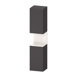 Duravit Qatego Hochschrank Dekor 360x400x1760mm Graphit Matt/Weiß HG, 2 Türen ... DURAVIT-QA1346L22490000 4067116207453 (Abb. 1)