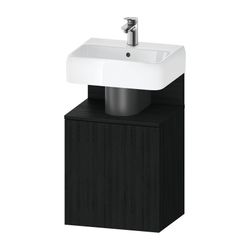 Duravit Qatego Waschtischunterbau wandh. 350x440x645mm L, Eiche Mattschwarz/Ei... DURAVIT-QA4076L16160000 4067116216820 (Abb. 1)
