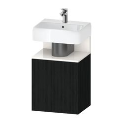 Duravit Qatego Waschtischunterbau wandh. 350x440x645mm Eiche Mattschwarz, Deko... DURAVIT-QA4076R22160000 4067116164213 (Abb. 1)