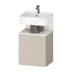 Duravit Qatego Waschtischunterbau wandh. 350x440x645mm L, Taupe Matt, Dekor, N... DURAVIT-QA4076L84910000 4067116163995 (Abb. 1)