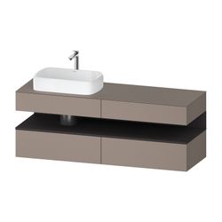 Duravit Qatego Konsolenwaschtischunterbau wandh 550x1600x600mm 1 OF L, Basalt ... DURAVIT-QA4777080430000 4067116187687 (Abb. 1)