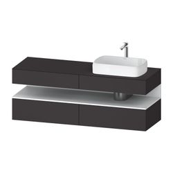 Duravit Qatego Konsolenwaschtischunterbau wandh 550x1600x600mm 1 OF R, Graphit... DURAVIT-QA4778018800000 4067116234763 (Abb. 1)