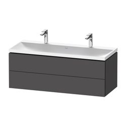Duravit L-Cube Waschtisch-Set C-shaped wh Echtholzfurnier, 480x1200x480mm, Gra... DURAVIT-LC6954O49490000 4067116317565 (Abb. 1)