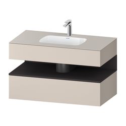 Duravit Qatego Einbauwaschtisch mit Konsolenwaschtischunterbau 550x1000x600mm ... DURAVIT-QA4786080910010 4067116251173 (Abb. 1)