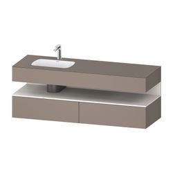 Duravit Qatego Einbauwaschtisch mit Konsolenwaschtischunterbau 500x1600x600mm ... DURAVIT-QA4795084430010 4067116199031 (Abb. 1)