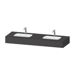 Duravit Qatego Einbauwaschtisch mit Konsole 550x1600x170mm, Graphit Matt, mit ... DURAVIT-QA4695049490000 4067116259551 (Abb. 1)