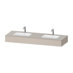 Duravit Qatego Einbauwaschtisch mit Konsole 550x1600x170mm, Taupe Matt, mit Üb... DURAVIT-QA4695091910000 4067116259568 (Abb. 1)