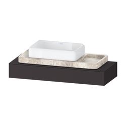 Duravit Qatego Konsole 480x1200-2000x170mm, 1 Ausschnitt/Waschplatz, Graphit S... DURAVIT-QA4699080800000 4067116204674 (Abb. 1)