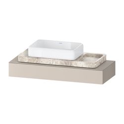 Duravit Qatego Konsole 480x1200-2000x170mm, 1 Ausschnitt/Waschplatz, Taupe Mat... DURAVIT-QA4699091910000 4067116204667 (Abb. 1)