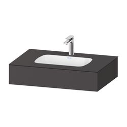 Duravit Qatego Einbauwaschtisch mit Konsole 550x800x170mm, Graphit Matt, mit Ü... DURAVIT-QA4690049490000 4067116259155 (Abb. 1)