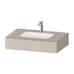 Duravit Qatego Einbauwaschtisch mit Konsole 550x800x170mm, Taupe Matt, mit Übe... DURAVIT-QA4690091910000 4067116259162 (Abb. 1)