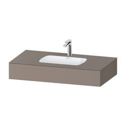 Duravit Qatego Einbauwaschtisch mit Konsole 550x1000x170mm, Basalt Matt, mit Ü... DURAVIT-QA4691043430000 4067116259223 (Abb. 1)