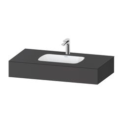 Duravit Qatego Einbauwaschtisch mit Konsole 550x1000x170mm, Graphit Matt, mit ... DURAVIT-QA4691049490000 4067116259230 (Abb. 1)