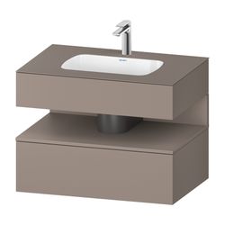 Duravit Qatego Einbauwaschtisch mit Konsolenwaschtischunterbau 550x800x600mm, ... DURAVIT-QA4785043430000 4067116229691 (Abb. 1)