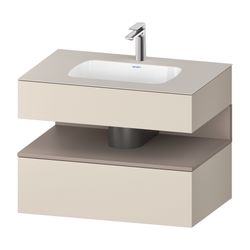 Duravit Qatego Einbauwaschtisch mit Konsolenwaschtischunterbau 550x800x600mm B... DURAVIT-QA4785043830010 4067116249132 (Abb. 1)