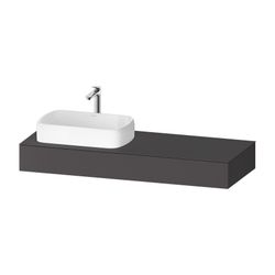 Duravit Qatego Konsole 550x1400x170mm, 1 Ausschnitt/Waschplatz, Graphit Matt, ... DURAVIT-QA4803049490000 4067116258677 (Abb. 1)
