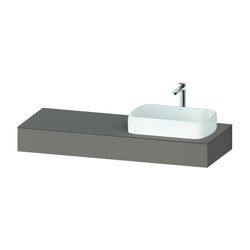 Duravit Qatego Konsole 550x1400x170mm, 1 Ausschnitt/Waschplatz, Basalt Matt, o... DURAVIT-QA4804043430000 4067116258745 (Abb. 1)