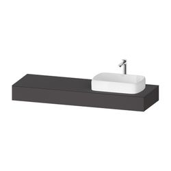 Duravit Qatego Konsole 550x1600x170mm, 1 Ausschnitt/Waschplatz, Graphit Matt, ... DURAVIT-QA4807049490000 4067116258998 (Abb. 1)