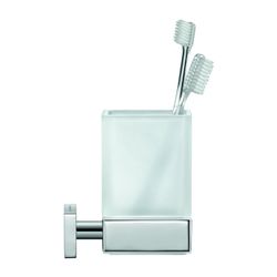 Duravit Karree Zahnputzbecher einzeln wandhängend, Position mitte, 100x69x110mm, Ch... DURAVIT-0099511000 4021534901089 (Abb. 1)