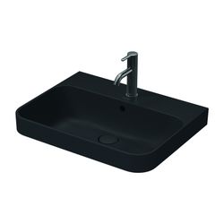 Duravit Happy D.2 Plus Aufsatzbecken 600mm, Anthrazit Matt, WonderGliss, rechtecki... DURAVIT-23606013001 4053424702261 (Abb. 1)