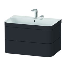 Duravit Happy D.2 Waschtisch-Set C-bonded wh Lack 490x775x480mm, 2 Schubkästen, Ta... DURAVIT-HP4637N8383 4067116022803 (Abb. 1)