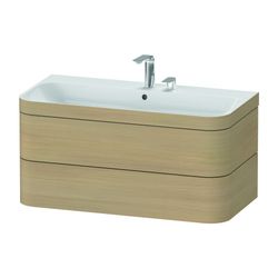 Duravit Happy D.2 Waschtisch-Set C-bonded wh Lack, 490x975x480mm Mediterrane Eiche... DURAVIT-HP4638E7171 4053424979175 (Abb. 1)