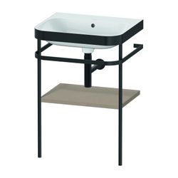 Duravit Happy D.2 Waschtisch-Set C-bonded Metallkonsole Dekor, 490x575x850mm, Lein... DURAVIT-HP4735N7575 4063382003997 (Abb. 1)