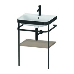 Duravit Happy D.2 Waschtisch-Set C-bonded Metallkonsole Dekor, 490x575x850mm, Lein... DURAVIT-HP4735O7575 4063382004109 (Abb. 1)
