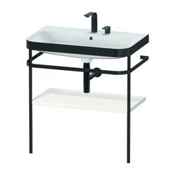 Duravit Happy D.2 Waschtisch-Set C-bonded Metallkonsole Echtholzfurnier, 490x775x8... DURAVIT-HP4737E2222 4063382004758 (Abb. 1)