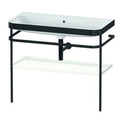Duravit Happy D.2 Waschtisch-Set C-bonded Metallkonsole Lack, 490x975x850mm, Weiß ... DURAVIT-HP4738N3636 4063382004918 (Abb. 1)