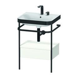 Duravit Happy D.2 Waschtisch-Set C-bonded Metallkonsole, SK Lack, 490x575x850mm, W... DURAVIT-HP4740N8484 4067116032178 (Abb. 1)