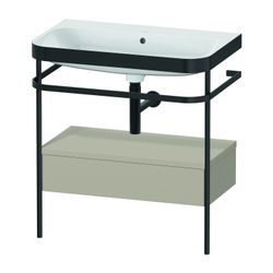 Duravit Happy D.2 Waschtisch-Set C-bonded Metallkonsole, SK Lack, 490x775x850mm, T... DURAVIT-HP4742N6060 4053424995557 (Abb. 1)