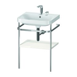 Duravit Happy D.2 Waschtisch-Set C-shaped Metallkonsole 490x575x850mm, Weiß, 2 HL,... DURAVIT-HP4835E2222 4063382005656 (Abb. 1)