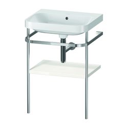 Duravit Happy D.2 Waschtisch-Set C-shaped Metallkonsole 490x575x850mm, Weiß, ohne ... DURAVIT-HP4835N2222 4063382005328 (Abb. 1)