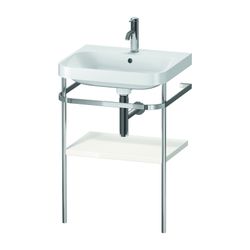 Duravit Happy D.2 Waschtisch-Set C-shaped Metallkonsole 490x575x850mm, Weiß, 1 HL,... DURAVIT-HP4835O2222 4063382005434 (Abb. 1)