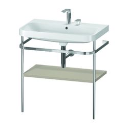 Duravit Happy D.2 Waschtisch-Set C-shaped Metallkonsole 490x775x850mm, Taupe Seide... DURAVIT-HP4837E6060 4063382006165 (Abb. 1)