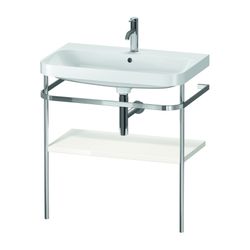 Duravit Happy D.2 Waschtisch-Set C-shaped Metallkonsole 490x775x850mm, Weiß Hochgl... DURAVIT-HP4837O2222 4063382005878 (Abb. 1)