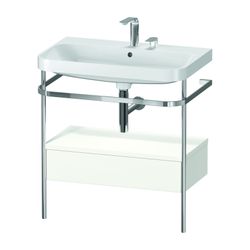 Duravit Happy D.2 Waschtisch-Set C-shaped Metallkonsole, SK Dekor, 490x775x850mm, ... DURAVIT-HP4842N8484 4067116028096 (Abb. 1)