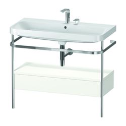 Duravit Happy D.2 Waschtisch-Set C-shaped Metallkonsole, SK Dekor, 490x975x850mm, ... DURAVIT-HP4843E3636 4053424997827 (Abb. 1)