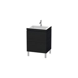 Duravit L-Cube Waschtisch-Set C-bonded bodenst. Dekor, 480x600x698mm Eiche Mattsch... DURAVIT-LC6936O1616 4063382091642 (Abb. 1)