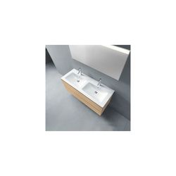 Duravit ME by Starck Doppelwaschtisch 490x1300x180mm wh, Weiß Hochglanz, Rechteckig... DURAVIT-2336130000 4053424121062 (Abb. 1)