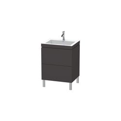 Duravit L-Cube Waschtisch-Set C-bonded bodenst. Dekor, 480x600x698mm Graphit SM, G... DURAVIT-LC6936O8080 4053424987385 (Abb. 1)