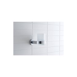 Duravit D-Code Zahnputzbecher 102x118x97mm, Chrom/Mattweiß, Schraubbefestigung, wan... DURAVIT-0099201000 4021534636172 (Abb. 1)